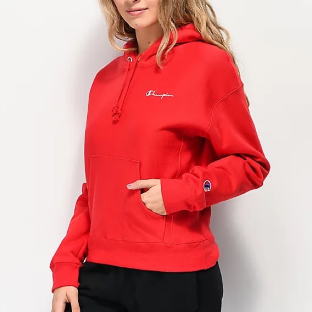 Champion | Women’s Reverse Weave Red Hoodie, Zumiez, XL